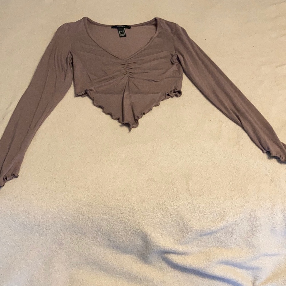 Long sleeve crop top